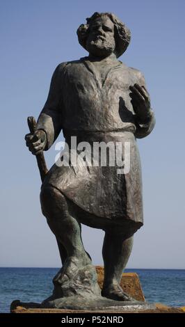 L'Ukraine. République autonome de Crimée. Koktebel. Maximilian Volochine (1877-1932). Poète russe. Statue. Banque D'Images