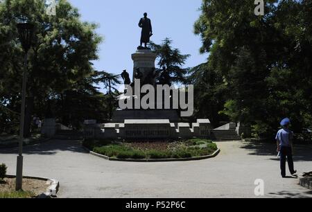 L'Ukraine. Sébastopol. Monument (1909) de Général Russe Eduard Ivanovitch Totleben (1818-1884) et des défenseurs de la ville pendant la guerre de Crimée. Péninsule de Crimée. Banque D'Images