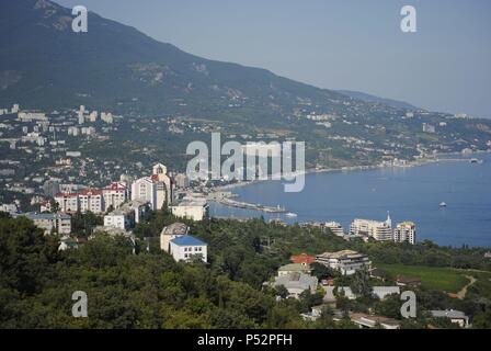 L'Ukraine. République autonome de Crimée. Yalta. Panorama. Banque D'Images