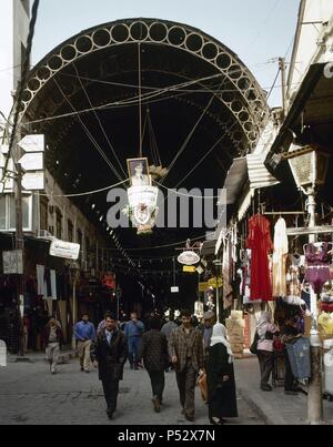 La Syrie. Damas. Al-Hamidiyah Souq. Vieille ville. Photo avant la guerre civile syrienne. Banque D'Images