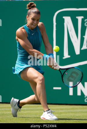 Maria Sakkari de Grèce en action au cours de la première journée de la nature internationale de la vallée du Devonshire Park, à Eastbourne. Banque D'Images