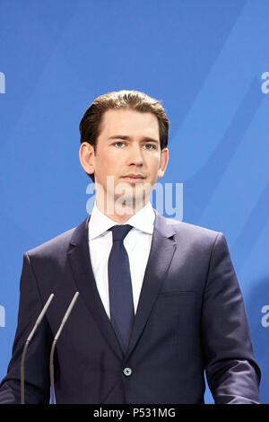Berlin, Allemagne - Le Chancelier fédéral autrichien Sebastian Kurz Banque D'Images