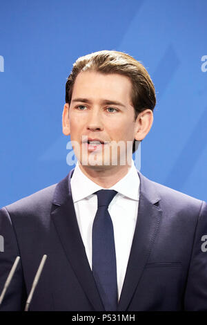 Berlin, Allemagne - Le Chancelier fédéral autrichien Sebastian Kurz Banque D'Images