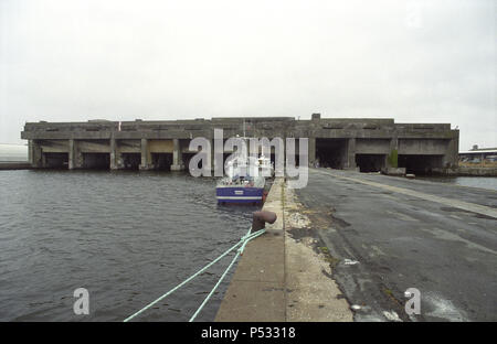 France, le bunker pour les sous-marins allemands dans le port de La Pallice Banque D'Images