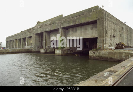 France, le bunker pour les sous-marins allemands dans le port de La Pallice Banque D'Images