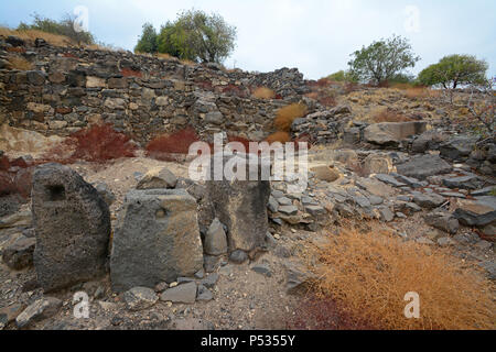 Ruines de la vieille ville Gamla, Israël Banque D'Images