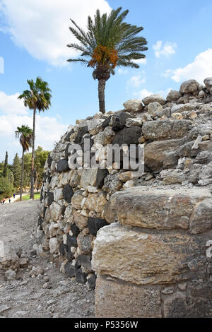 Megido national monument, vallée de Jezreel dans l'ouest de la Galilée en Israël. Banque D'Images