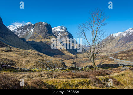 Geàrr Aonach et Aonach Dubhe, Bidean nam Bian, gamme de l'ancienne route militaire, Glencoe, région des Highlands, Ecosse, Royaume-Uni Banque D'Images