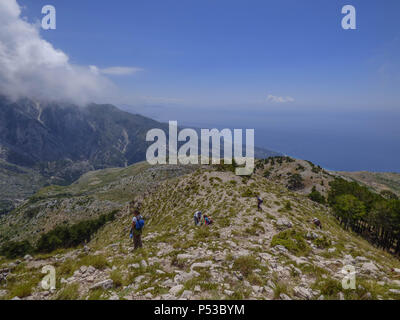 Viw de la montagne albanaise Ceraunian Banque D'Images