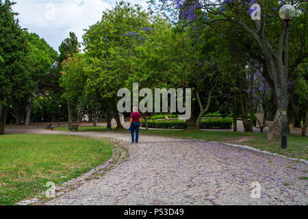 Lisbonne Portugal. 21 juin 2018. Vue du parc Eduardo VII, dans le centre-ville de Lisbonne.Lisbonne, Portugal. Banque D'Images