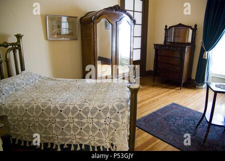 Maison Musée de Venustiano Carranza (1859/1920) 46 Président du Mexique (1er mai 1917 au 21 mai 1920). Chambre à coucher. Banque D'Images