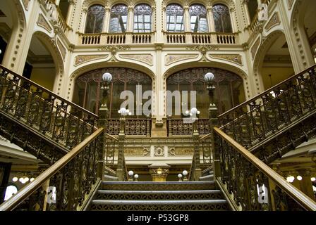 Mexique.Mexico Postal .Palace (1907) travaux de Porfiriato Italien Adamo Boari.architecture et architecture mexicaine Gonzalez Garita. . Banque D'Images