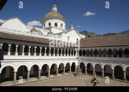 L'Equateur.quito.Centro historico.Couvent de La Merced (XVII siècle). Cloître principal. Banque D'Images