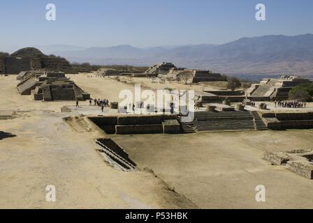 Site archéologique de Monte Alban(500BC-AD900-1000).UNESCO World Heritage Site. Oaxaca, Mexique. Banque D'Images