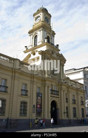 Santiago du Chili. Musée national de l'histoire. Cour intérieure. . Banque D'Images