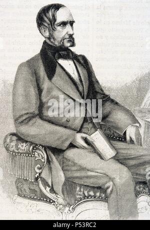 Anton von Schmerling (1805-1893). Homme politique autrichien. La gravure à l'histoire universelle, 1885. Banque D'Images