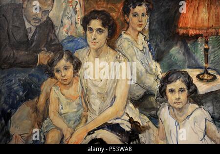 Max Slevogt (1868-1932). Peintre et Illustrateur allemand. Plesch le portrait de famille., 1928. Huile sur toile. Musée juif de Berlin. L'Allemagne. Banque D'Images