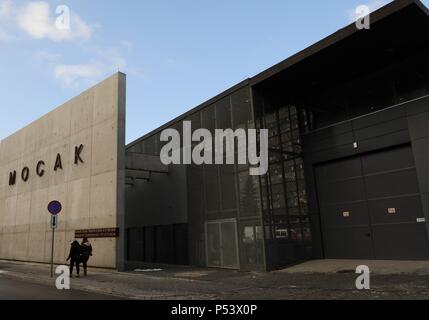 La Pologne. Cracovie. Musée d'Art Contemporain (MOCAK). Construit par Claudio Nardi et Leonard Maria Proli, 2001, sur l'ancienne usine d'Oskar Schlinder. De l'extérieur. Banque D'Images