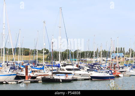 Paysages côtiers - Burnham Plaisance sur journée d'été, juin 2018. Banque D'Images