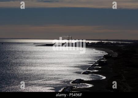 Skagen town au début fin en mars 2018. La photo est prise du phare Le phare 'gris', hauteur 46 mètres, 57,44.78210,37.4874N E S Banque D'Images