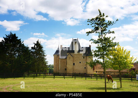 Une magnifique maison privée dans le Pays-de-la-Loire domaine dans le nord-ouest de la France. La maison a été construite en 1553 Banque D'Images