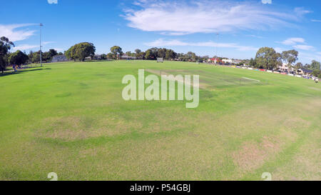 Drone avec des Australiens et des sports parc ovale, prise à Henley Beach, Australie du Sud. Banque D'Images