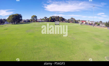 Drone avec des Australiens et des sports parc ovale, prise à Henley Beach, Australie du Sud. Banque D'Images