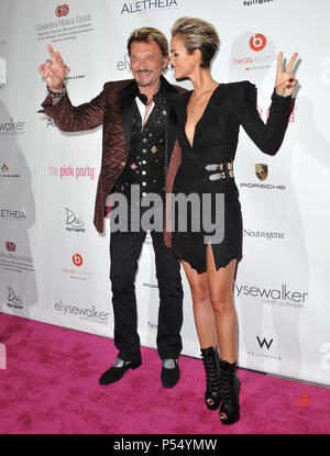 Johnny Halliday, Laeticia Halliday 6e partie rose à la Drai à Los Angeles.Johnny Halliday, Laeticia Halliday 085 cas à Hollywood Life - Californie, Red Carpet Event, USA, Cinéma, Célébrités, photographie, Bestof, Arts, Culture et divertissement, Célébrités, Mode de vie meilleure, Hollywood, événement dans la vie d'Hollywood, Californie - Tapis rouge et en coulisses, musique, célébrités, Topix en couple, en famille (mari et femme) et les enfants - les enfants, frères et sœurs, tsuni@Gamma-USA.com Tsuni enquête de crédit / USA, 2010 Banque D'Images