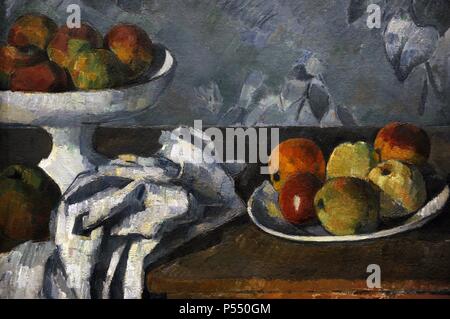 ARTE S. XIX. FRANCIA. Cézanne, Paul (Aix-en-Provence,1839-Aix-enProvence,1906). Pintor francés postimpresionista. "Naturaleza muerta con manzanas en un bol', 1879-1882. Museo Carlsberg Glyptotek. Copenhague. Dinamarca. Norte de Europa. Banque D'Images