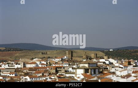 L'ESTRÉMADURE. ZALAMEA DE LA SERENA. Panorámica de la población. Comarca de la Serena. Provincia de Badajoz. España. Banque D'Images