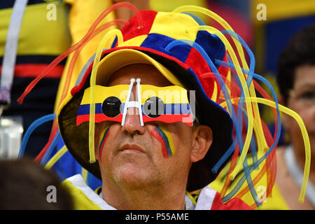 Kazan, Russie. 24 Juin, 2018. homme Ventilateur fan de football colombien, homme, homme. Pologne (PO) -Kolumbia (COL) 0-3, premier tour, Groupe C, Match 31 sur le 24.06.2018 à Kazan, Kazan Arena. Coupe du Monde de Football 2018 en Russie à partir de la 14.06. - 15.07.2018. Utilisation dans le monde entier | Credit : dpa/Alamy Live News Banque D'Images