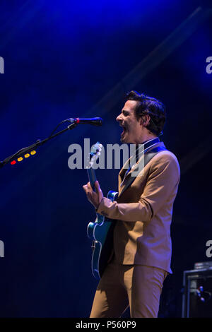 L'hôte Arkells Rally dans leur ville natale de Hamilton (Ontario) Banque D'Images