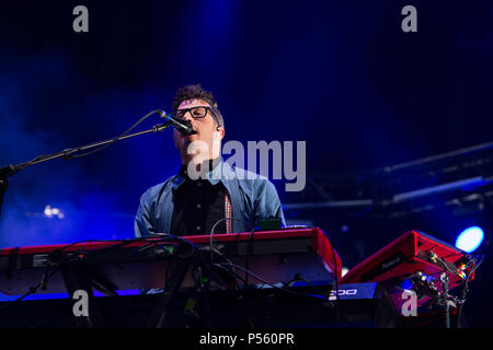 L'hôte Arkells Rally dans leur ville natale de Hamilton (Ontario) Banque D'Images