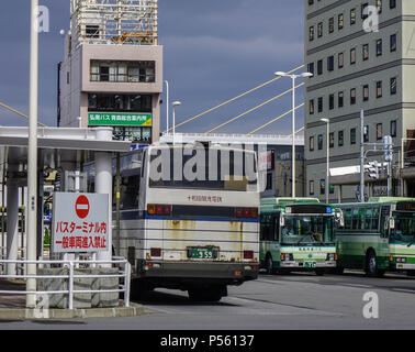 D'Aomori, Japon - Oct 3, 2017. La gare routière centrale à Aomori, Japon. Est la plus septentrionale d'Aomori prefectural capitale sur l'île de Honshu. Banque D'Images