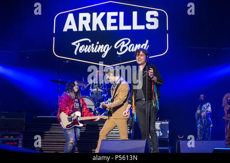 L'hôte Arkells Rally dans leur ville natale de Hamilton (Ontario) Banque D'Images