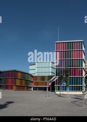 MUSEO DE ARTE CONTEMPORÁNEO DE CASTILLA-LEON (MUSAC). Edificio realizado por el estudio de arquitectura Mansilla-Tuñón (Mansilla  + Tuñón Arquitectos). León. España. Banque D'Images