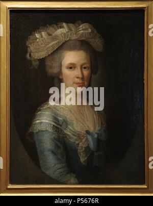 Barizjens Hartmanis Friedrich (1724-1796). Portrait de femme, 1780. Toile. Musée d'histoire et de la navigation. Riga. La Lettonie. Banque D'Images
