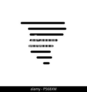 L'icône de tornade pour simple télévision météo style design. Illustration de Vecteur
