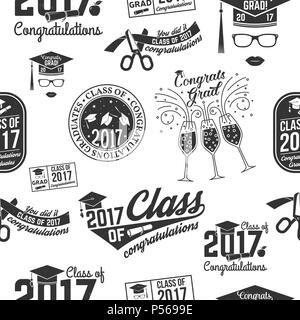 Ensemble de classe Vector de 2017 insignes modèle transparent avec effet grunge. Typographie design- stock vector. Illustration de Vecteur