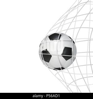 Match de football match but moment avec balle dans le filet. Vector illustration isolé sur fond blanc Illustration de Vecteur