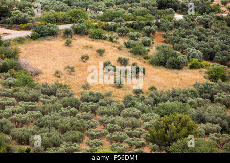 Vue panoramique sur la vallée du Luberon de la célèbre les Baux de Provence village médiéval dans le sud de la France Banque D'Images