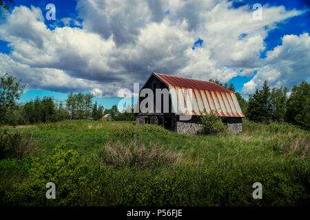 Vieille ferme abandonnée de l'Amérique rurale. Banque D'Images