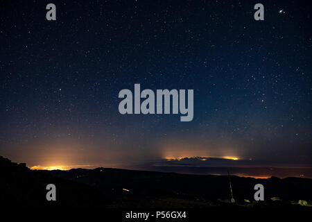 Tenerife. Le Mont Teide. Stars vu de Altavista Refuge, à 3200m d'altitude. Banque D'Images
