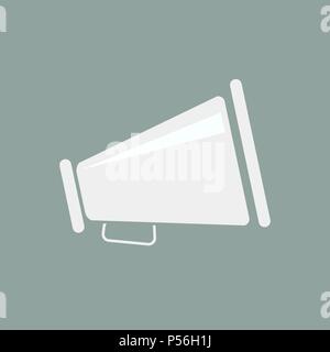 Mégaphone Télévision isolés l'icône Mobile Web Haut-parleur bruyant le symbole vecteur élément Bouton Silhouette Illustration de Vecteur