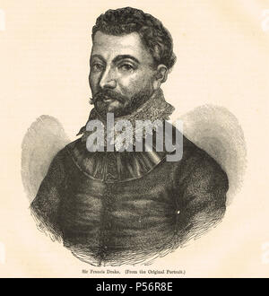 Sir Francis Drake, capitaine anglais Banque D'Images