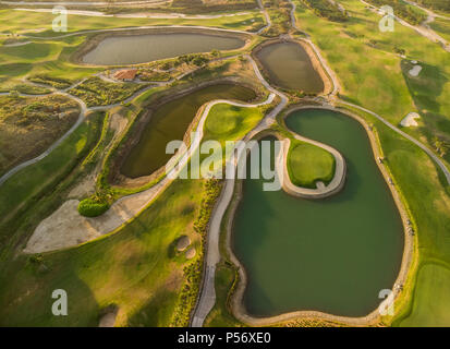 Par 3'île verte entourée d'eau Banque D'Images