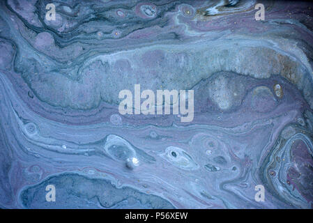 En résumé fond acrylique. Le persillage bleu texture de l'oeuvre. Modèle d'Agate Banque D'Images