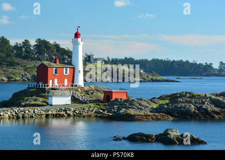 Phare de Fisgard, parc national de fort Rodd Hill, Victoria (Colombie-Britannique) Banque D'Images