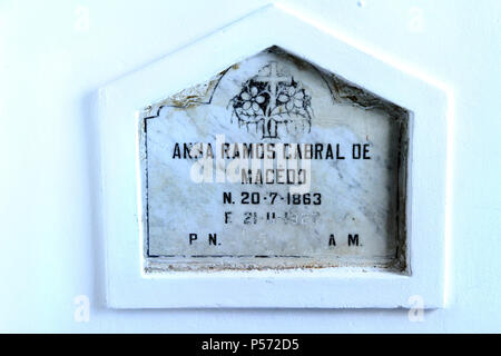 L'intérieur tombeau Matriz de Nossa Senhora da Apresentação church, André de Albuquerque square, Cidade Alta, Natal, Rio Grande do Norte, Brésil Banque D'Images