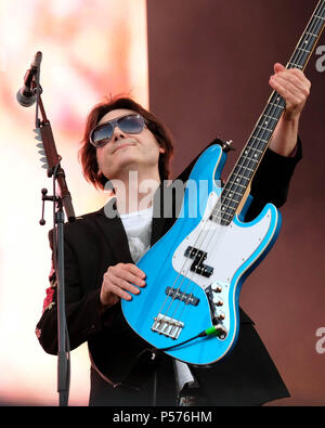 Isle of Wight Festival Jour 4 - 24 juin 2018. La Manic Street Preachers sur scène, Newport, l'OIEAU Crédit : Dawn Fletcher-Park Fletcher-Park Crédit : Dawn/Alamy Live News Banque D'Images